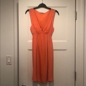 Sleeveless slip dress with elastic waistband